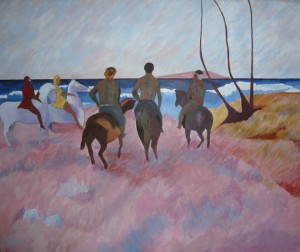 RIDERS ON THE BEACH